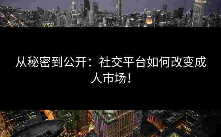 从秘密到公开：社交平台如何改变成人市场！